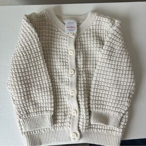 Hanna Andersson Cream Organic Cotton Toddler Girl Sweater 2T 85cm